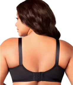 Blossom Swiss Embroidered Wire-Free Bra -Fashion Underwear 1801eli blk bv