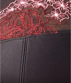 Blossom Swiss Embroidered Wire-Free Bra -Fashion Underwear 1801eli blk sw