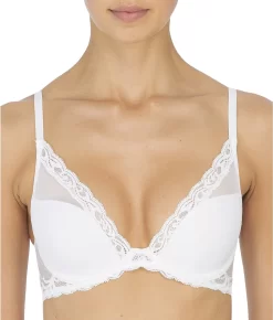 Feathers Plunge Bra -Fashion Underwear 730023nat white