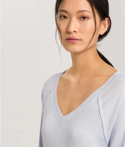 HANRO Pure Essence Knit Gown -Fashion Underwear 77947han blueglow 11