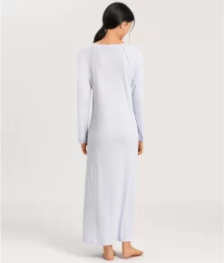HANRO Pure Essence Knit Gown -Fashion Underwear 77947han blueglow bv10
