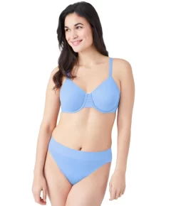Wacoal At Ease Seamless Underwire Bra -Fashion Underwear 855308wac belairblue fs
