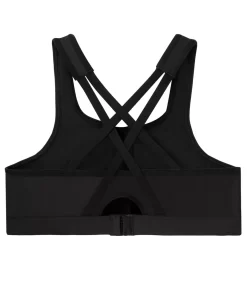 Glamorise Zip-Up Front-Close Wire-Free Sports Bra -Fashion Underwear 9266gla blk bv1