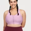 Glamorise Zip-Up Front-Close Wire-Free Sports Bra