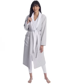 Microfiber Plush-Lined Spa Robe 13 Microfiber Plush-Lined Spa Robe -Fashion Underwear arl5050 lightgrey 11