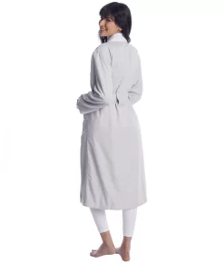 Microfiber Plush-Lined Spa Robe 15 Microfiber Plush-Lined Spa Robe -Fashion Underwear arl5050 lightgrey bv11