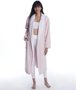 Microfiber Plush-Lined Spa Robe 17 Microfiber Plush-Lined Spa Robe -Fashion Underwear arl5050 pink 1