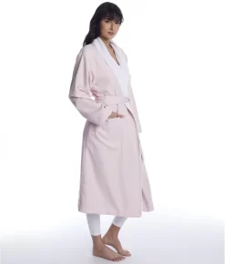 Microfiber Plush-Lined Spa Robe 19 Microfiber Plush-Lined Spa Robe -Fashion Underwear arl5050 pink 2