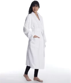 Microfiber Plush-Lined Spa Robe 20 Microfiber Plush-Lined Spa Robe -Fashion Underwear arl5050 white 2