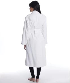 Microfiber Plush-Lined Spa Robe 16 Microfiber Plush-Lined Spa Robe -Fashion Underwear arl5050 white bv
