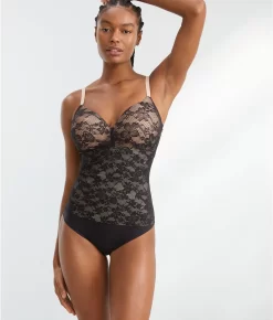 BARE Lace Medium Control Cami 12 BARE Lace Medium Control Cami -Fashion Underwear barb30262cami black 1x