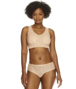 Chantelle Soft Stretch V-Neck Printed Bralette -Fashion Underwear cha11d1 naturalleopard fs