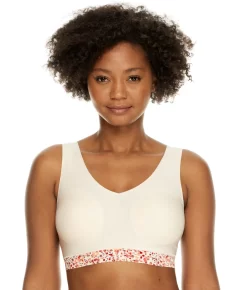 Chantelle Soft Stretch V-Neck Printed Bralette -Fashion Underwear cha11d1f21 floralprint