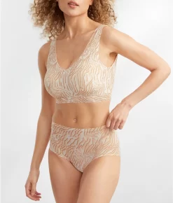 Chantelle Soft Stretch V-Neck Printed Bralette -Fashion Underwear cha11d1f22 desert fsx