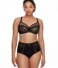 Chantelle True Lace Full Coverage Bra 23 Chantelle True Lace Full Coverage Bra -Fashion Underwear cha11m1 black fs
