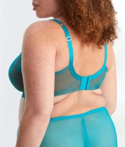 Savoir Faire Full Figure Lace Contour Bra -Fashion Underwear ditd98369 turquoise bv