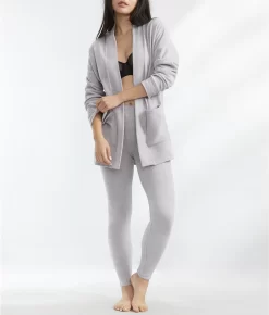 Work Hard Chill Hard Fleece Pajama Set -Fashion Underwear dkny2022595 greyheather fs3