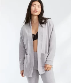 Work Hard Chill Hard Fleece Pajama Set -Fashion Underwear dkny2022595 greyheather x