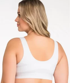 Lite Full Figure Wire-Free Sports Bra 13 Lite Full Figure Wire-Free Sports Bra -Fashion Underwear enenl101 wht bv