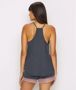 Floretta Knit Cami Pajama Set -Fashion Underwear floq80925 charcoal bv