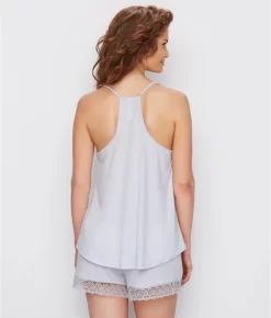 Floretta Knit Cami Pajama Set -Fashion Underwear floq80925 lightblue bv