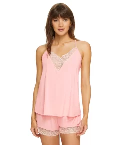 Floretta Knit Cami Pajama Set -Fashion Underwear floq80925 shellpink