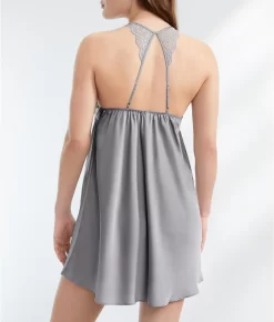 Ember Solid Woven Chemise -Fashion Underwear floq81360 storm 2