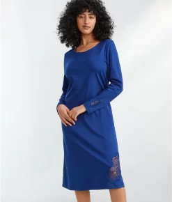 HANRO Paola Long Sleeve Knit Nightgown