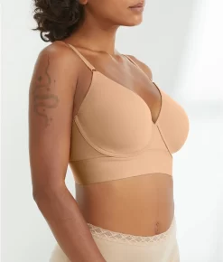 Bliss Flex Smoothing Longline T-Shirt Bra -Fashion Underwear nat722276 cafe 3
