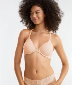Lush Front-Close T-Shirt Bra -Fashion Underwear nat728309 rosebeigewarmwhit 23Feb23 1