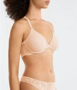 Lush Front-Close T-Shirt Bra -Fashion Underwear nat728309 rosebeigewarmwhit 23Feb23 2