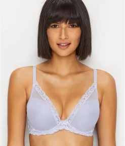 Feathers Plunge Bra -Fashion Underwear nat730023 purplerose