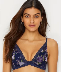 Feathers Plunge Bra -Fashion Underwear nat730023s19 romanticfloral4