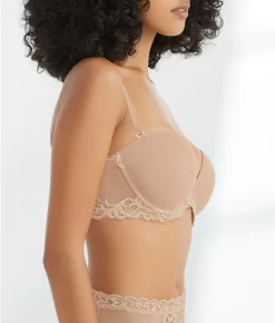 Feathers Strapless Plunge Bra -Fashion Underwear nat731023 cafe 1 r
