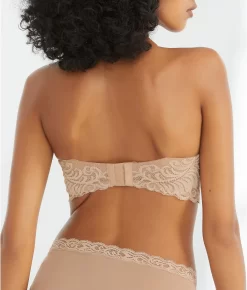 Feathers Strapless Plunge Bra -Fashion Underwear nat731023 cafe r bv