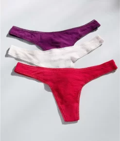 Mesh Hip G Thong Solids 3-Pack