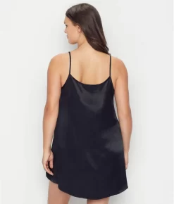 Allie Satin Chemise -Fashion Underwear pjhallie black bv