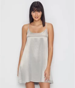 Allie Satin Chemise -Fashion Underwear pjhallie darksilver