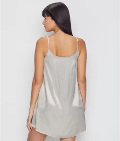 Allie Satin Chemise -Fashion Underwear pjhallie darksilver bv