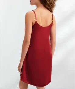 Allie Satin Chemise -Fashion Underwear pjhallie red 2024xx