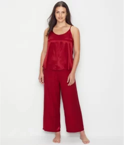 Jolie Satin Ankle Pants -Fashion Underwear pjhbabe red fs