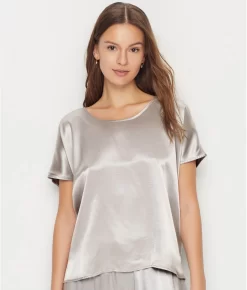 Roxxy Satin Lounge Top -Fashion Underwear pjhroxxy darksilver