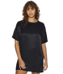 Stoney Crew Neck Sleep Shirt -Fashion Underwear pjhstoney black