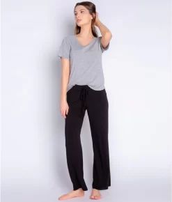 Modal Pajama Pants -Fashion Underwear ribappjs blk fs