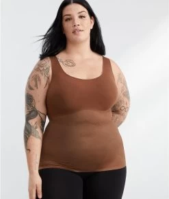 Spanx Thinstincts 2.0 Firm-Control Shaping Tank 19 Spanx Thinstincts 2.0 Firm-Control Shaping Tank -Fashion Underwear spa10258rplus chestnutbrown