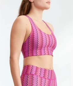Zig Zag Duo Knit Wire-Free Sports Bra 7 Zig Zag Duo Knit Wire-Free Sports Bra -Fashion Underwear ter2768 magenta4x