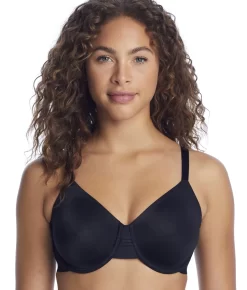 Wacoal At Ease Seamless Underwire Bra -Fashion Underwear wac855308 blackbk1