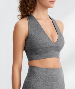 Wolford Shaping Athleisure Longline Plunge Bralette 7 Wolford Shaping Athleisure Longline Plunge Bralette -Fashion Underwear wol4w1223 greymelange 1