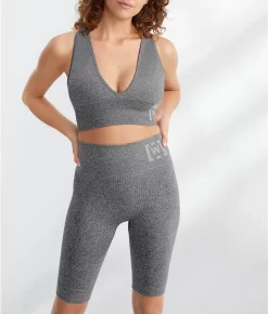 Wolford Shaping Athleisure Longline Plunge Bralette 8 Wolford Shaping Athleisure Longline Plunge Bralette -Fashion Underwear wol4w1223 greymelange fs